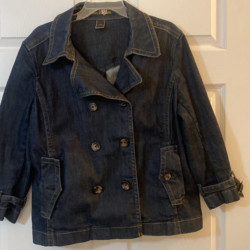 Vintage Ann Taylor 💙 Dark Denim Jacket